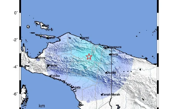 Gempa Bumi Tektonik M5,5 Guncang Kobagma, Tidak Berpotensi Tsunami