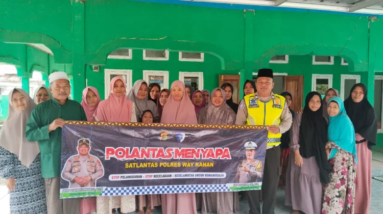 Polantas Menyapa di Masjid, Edukasi Tertib Lalin ke Jamaah Pengajian