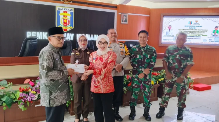 Pemkab Way Kanan dan BAZNAS Gelar Pembayaran Zakat Serentak, Libatkan Forkopimda