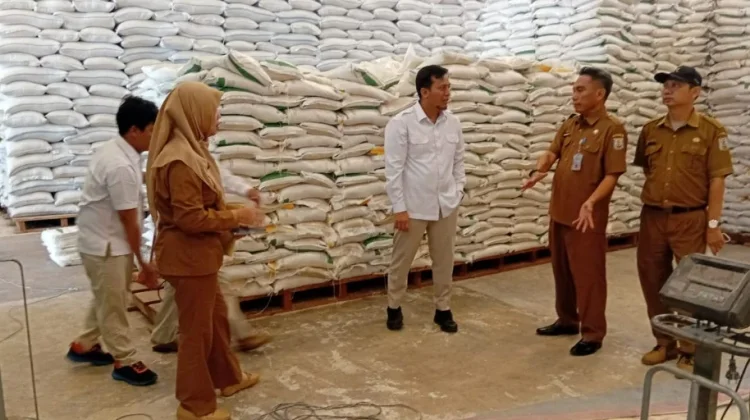 Dinas Ketahanan Pangan Cek Kualitas Beras Bantuan Pangan di Way Kanan