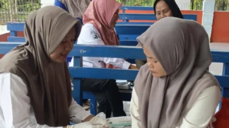 Posbindu PTM Digelar di Way Tuba, Warga Ikuti Pemeriksaan