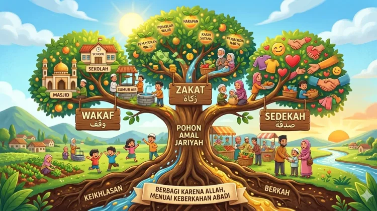 Perbedaan Zakat Infaq Sedekah dan Wakaf