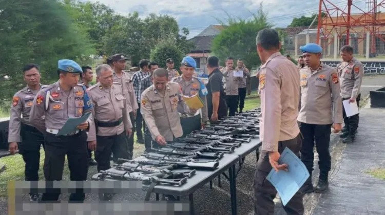 Polda Lampung Cek Senjata Api di Polres Way Kanan