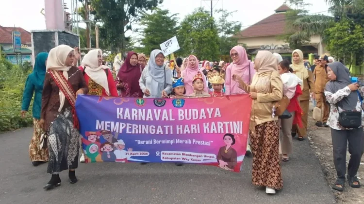 Peringatan Hari Kartini, Siswa PAUD di Way Kanan Ikuti Karnaval Budaya