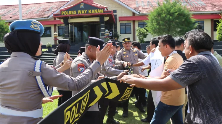 Jelang May Day 2026, Polres Way Kanan Gelar Simulasi Antisipasi Aksi Massa