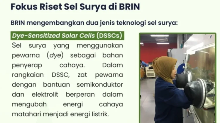 BRIN Kembangkan Sel Surya Perovskite dan DSSC untuk Masa Depan