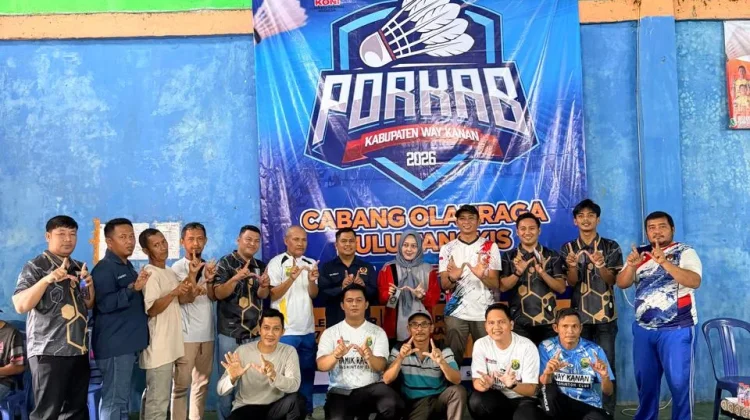 PORKAB Way Kanan 2026 Resmi Dimulai Ditandai Pertandingan Cabor Bulu Tangkis
