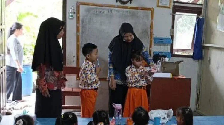 Puskesmas Way Tuba Gelar UKGM di PAUD Bukit Gemuruh