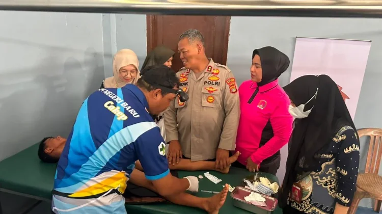 Polres Way Kanan Gelar Bakti Kesehatan Massal