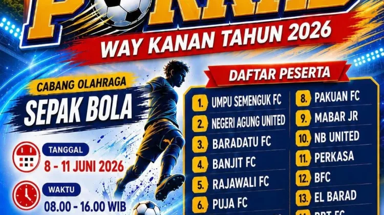PSSI Way Kanan Pastikan Sepak Bola Porkab 2026 Siap Digelar