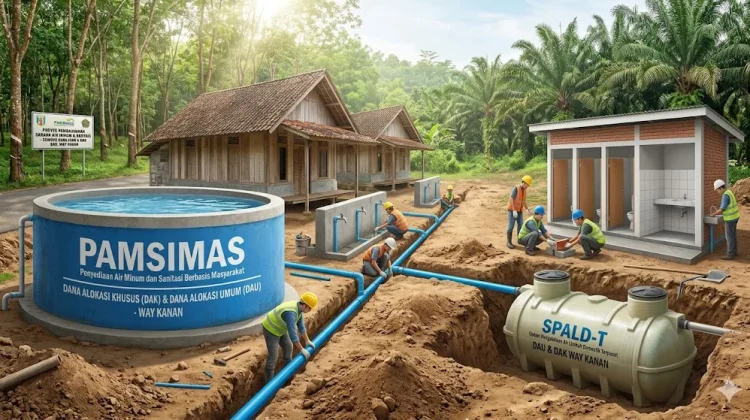 PUPR Way Kanan Bangun Air Minum dan Sanitasi dari DAK dan DAU