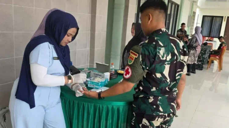 Ratusan Personel Yonif TP 892 Ikuti Cek Kesehatan Gratis