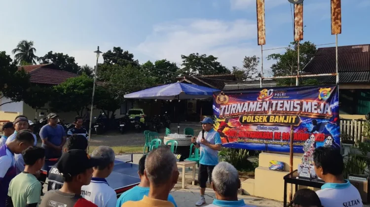 Polsek Banjit Gelar Turnamen Tenis Meja dan Nobar Piala Dunia
