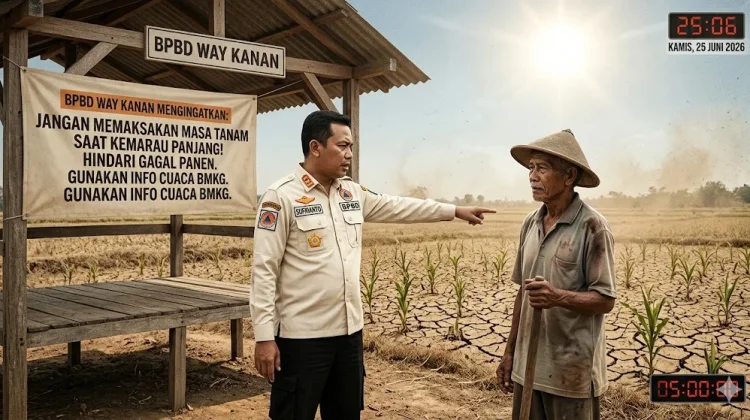BPBD Way Kanan Imbau Petani Tunda Tanam saat Kemarau Panjang