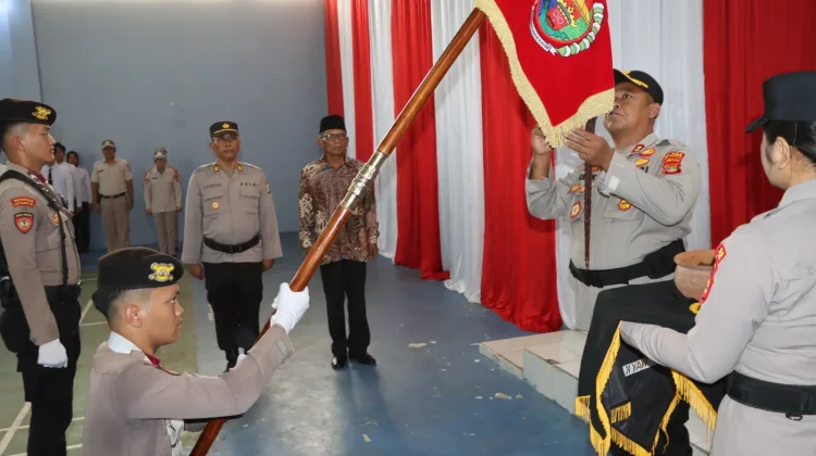 Polres Way Kanan Gelar Tradisi Sakral Pensucian Tunggul Kesatuan