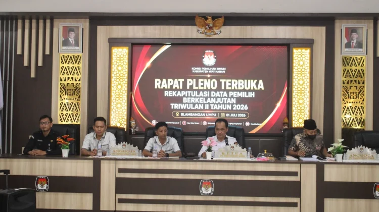 KPU Way Kanan Tetapkan 361.504 Daftar Pemilih Berkelanjutan