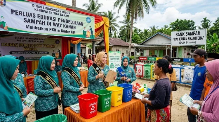 DLH Way Kanan Gandeng PKK dan Kader KB Tingkatkan Edukasi Pengelolaan Sampah