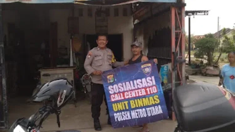 Bhabinkamtibmas Polres Metro Sosialisasi Layanan 110