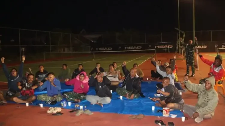Kodim 0411/KM Gelar Nobar Prancis Vs Spanyol