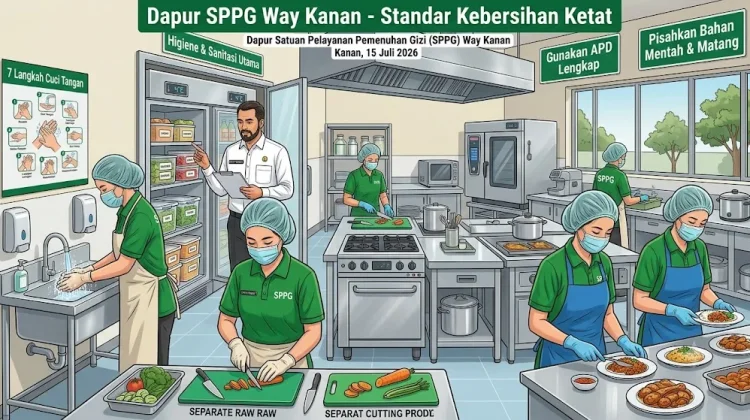 SPPG Way Kanan Terapkan Standar Higiene Ketat