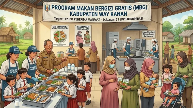 MBG Way Kanan Targetkan 142.331 Penerima Manfaat