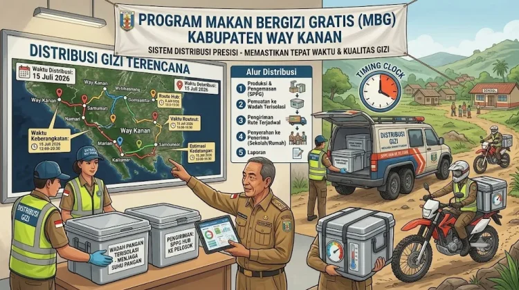 SPPG Atur Distribusi MBG Tepat Waktu hingga Pelosok Way Kanan