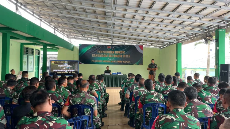 Kodim 0427/Way Kanan Gelar Penyuluhan Hukum bagi Prajurit