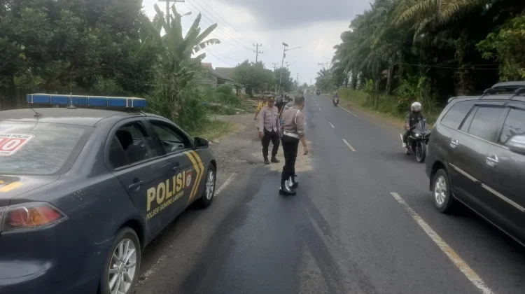 Tumpahan Solar di Jalinsum Way Kanan, Polisi Gerak Cepat