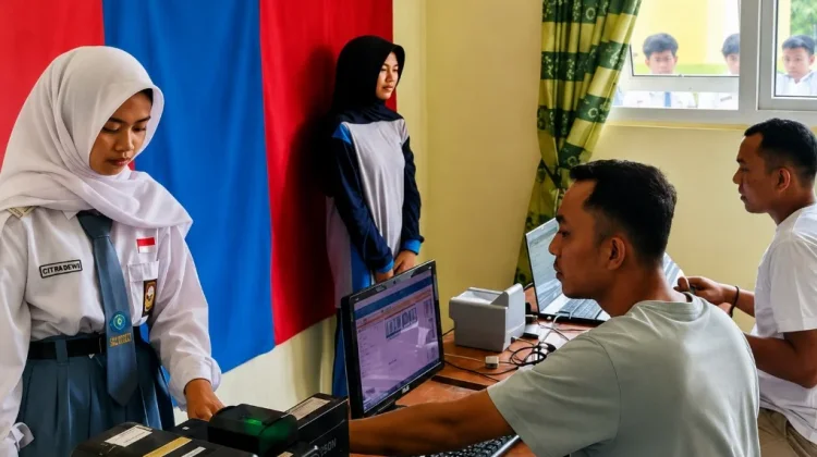Disdukcapil Way Kanan Jemput Bola Layanan Adminduk di Sekolah