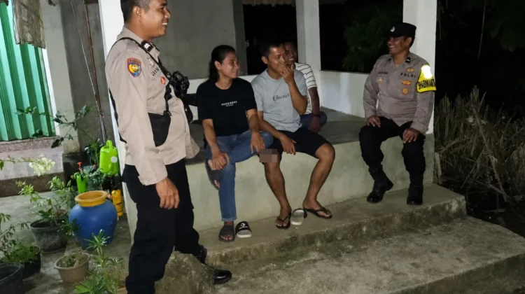Polsek Bumi Agung Cek Ronda Malam dan Sosialisasikan Layanan 110
