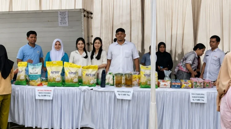 Bulog Lampung Utara Jaga Pasokan Pangan Lewat Pasar Murah