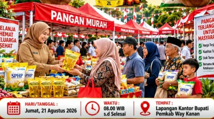 Way Kanan Gelar Gerakan Pangan Murah, Ini Daftar Harganya