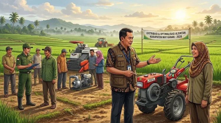 DTPHP Way Kanan Pastikan Bantuan Alsintan Tepat Sasaran