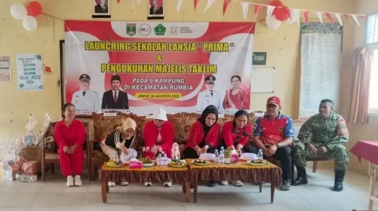 Babinsa Rumbia Hadiri Peluncuran Sekolah Lansia Prima