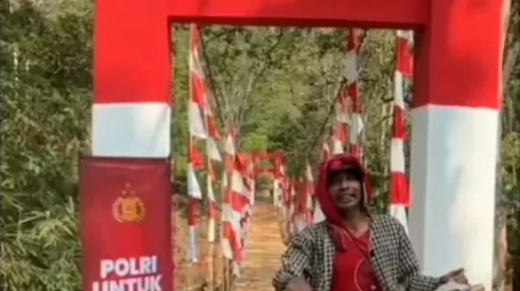 Jembatan Merah Putih Presisi Rampung, Warga Apresiasi Polres Way Kanan