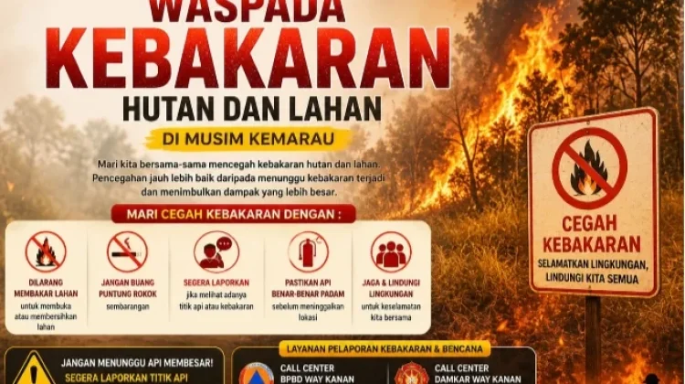 Bupati Way Kanan Imbau Warga Tingkatkan Waspada Karhutla