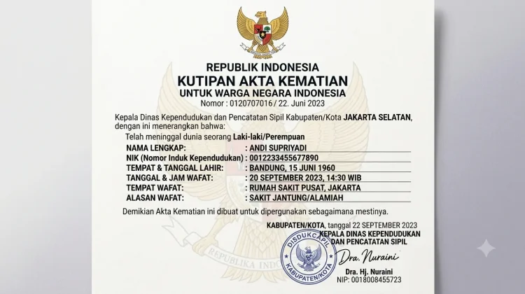 Lima Dokumen Wajib Diurus saat Keluarga Meninggal