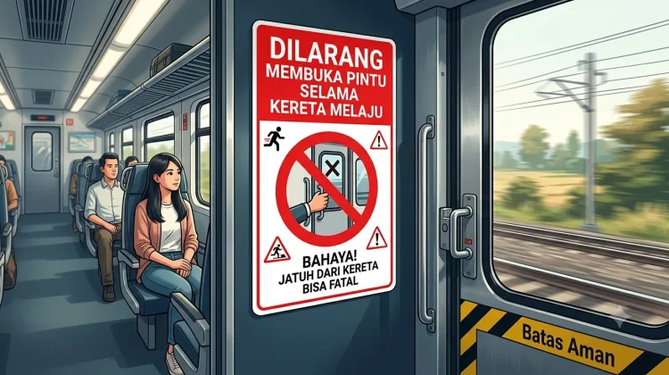 KAI Imbau Penumpang Tak Buka Pintu Kereta