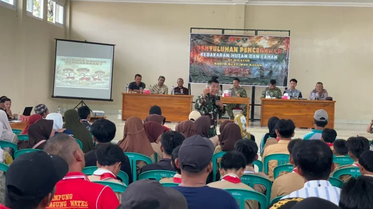 Mabes TNI Gelar Penyuluhan Pencegahan Karhutla di Way Kanan