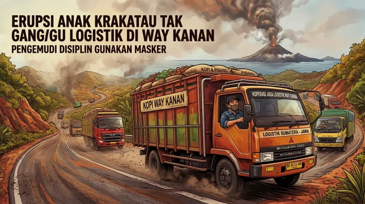 Erupsi Anak Krakatau Tak Ganggu Arus Logistik di Way Kanan