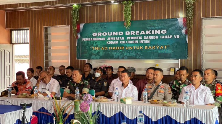 Kodim 0427 Way Kanan Mulai Pembangunan Jembatan Perintis Garuda Tahap VII