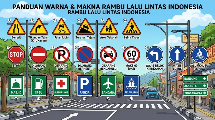 Makna Warna pada Rambu Lalu Lintas