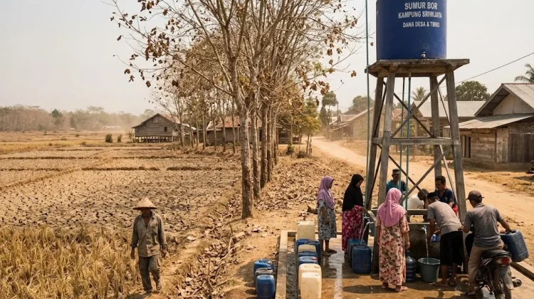 Kemarau Panjang Tekan Hasil Tani di Kampung Sriwijaya