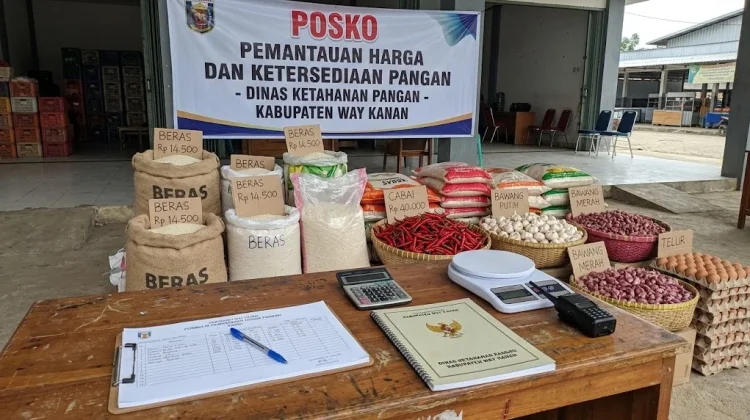 Satgas Pangan Way Kanan Pantau Harga jelang Akhir Bulan