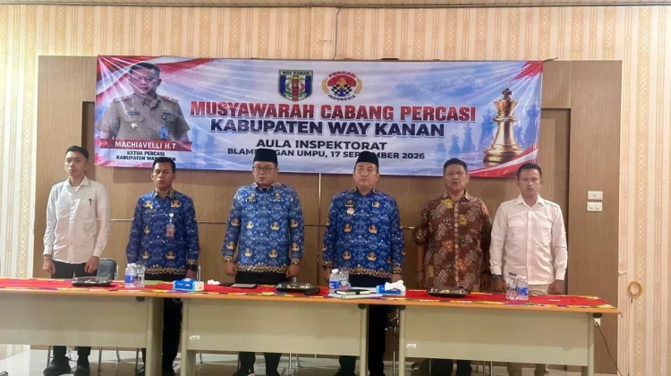 Sekda Way Kanan Terpilih Menjadi Ketua Percasi Periode 2026-2030