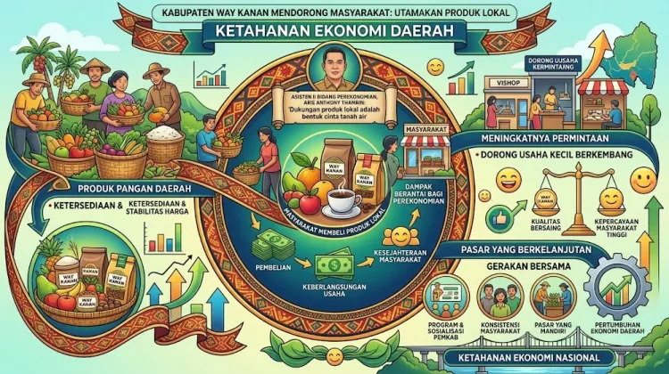 Pemkab Way Kanan Dorong Masyarakat Gunakan Produk Lokal