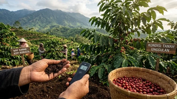 Tanah Jadi Penentu Cita Rasa Kopi Robusta Way Kanan