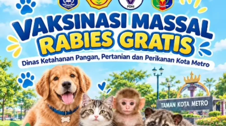 Catat Lokasi Layanan Vaksinasi Rabies Gratis Metro