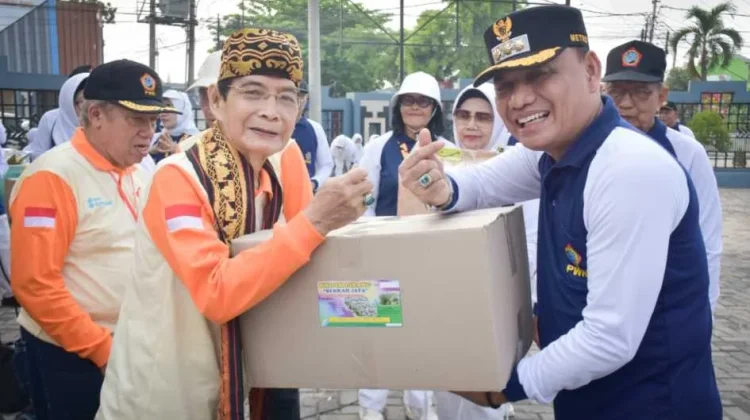 PWRI Metro dan Palembang Menggelar Senam Bersama