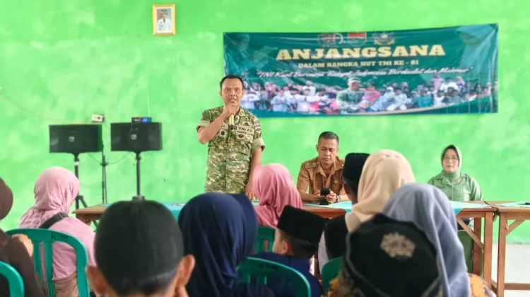 Kodim Way Kanan Salurkan Santunan dalam Momentum HUT TNI